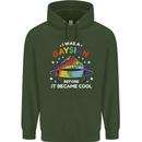 LGBT I Was a Gaysian Before it Came Cool Mens 80% Cotton Hoodie Forest Green