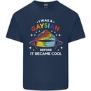 LGBT I Was a Gaysian Before it Came Cool Mens Cotton T-Shirt Tee Top Navy Blue