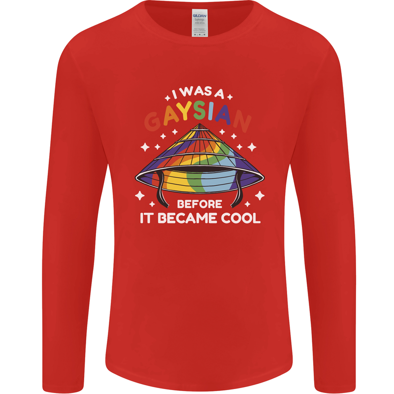 LGBT I Was a Gaysian Before it Came Cool Mens Long Sleeve T-Shirt Red