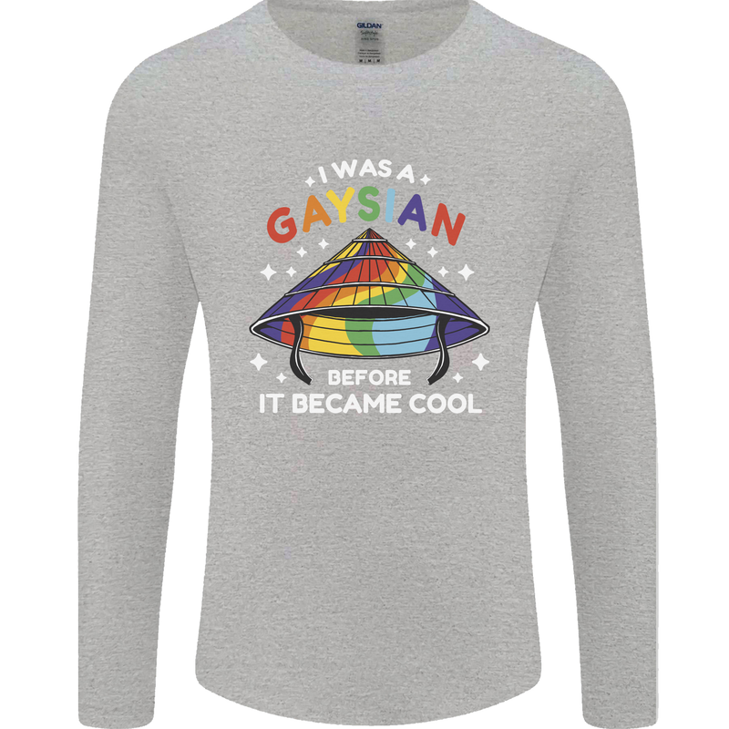 LGBT I Was a Gaysian Before it Came Cool Mens Long Sleeve T-Shirt Sports Grey