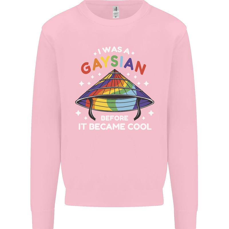 LGBT I Was a Gaysian Before it Came Cool Mens Sweatshirt Jumper Light Pink