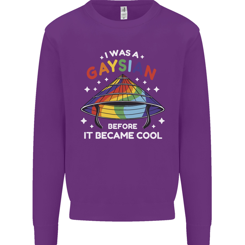 LGBT I Was a Gaysian Before it Came Cool Mens Sweatshirt Jumper Purple