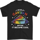 LGBT I Was a Gaysian Before it Came Cool Mens T-Shirt 100% Cotton Black