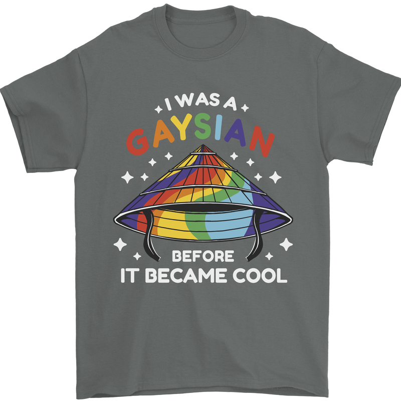 LGBT I Was a Gaysian Before it Came Cool Mens T-Shirt 100% Cotton Charcoal