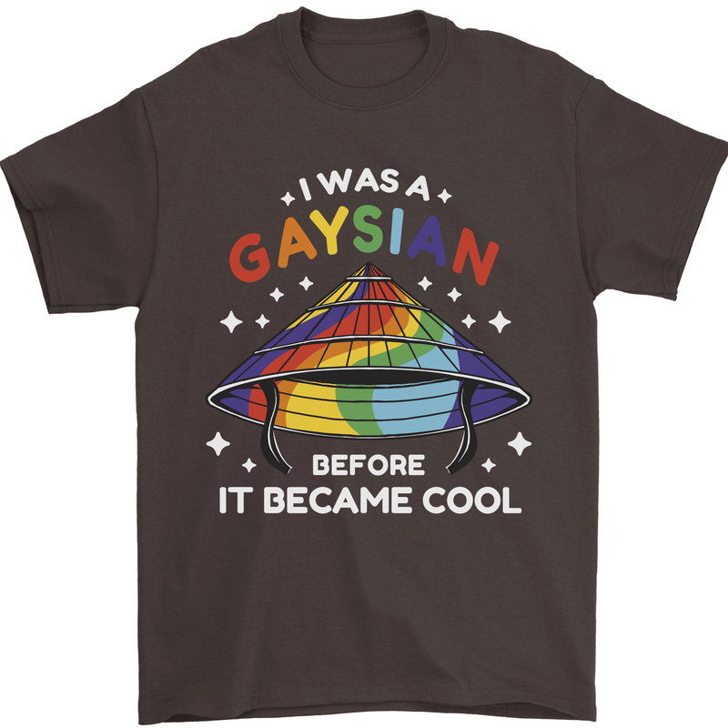 LGBT I Was a Gaysian Before it Came Cool Mens T-Shirt 100% Cotton Dark Chocolate