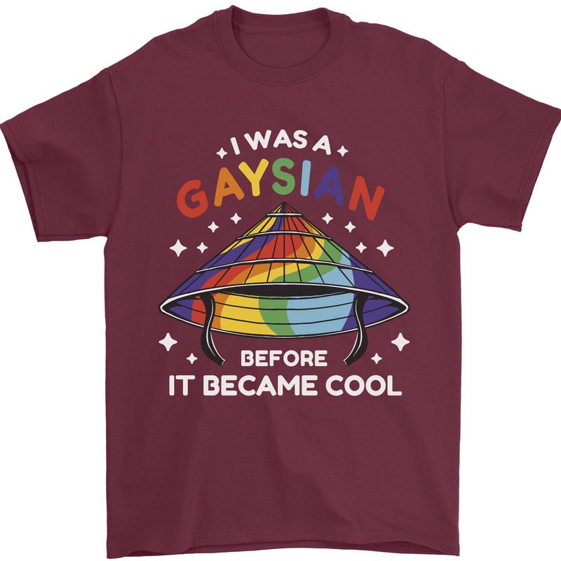 LGBT I Was a Gaysian Before it Came Cool Mens T-Shirt 100% Cotton Maroon