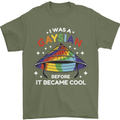 LGBT I Was a Gaysian Before it Came Cool Mens T-Shirt 100% Cotton Military Green