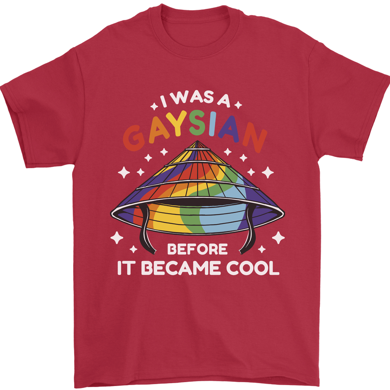 LGBT I Was a Gaysian Before it Came Cool Mens T-Shirt 100% Cotton Red