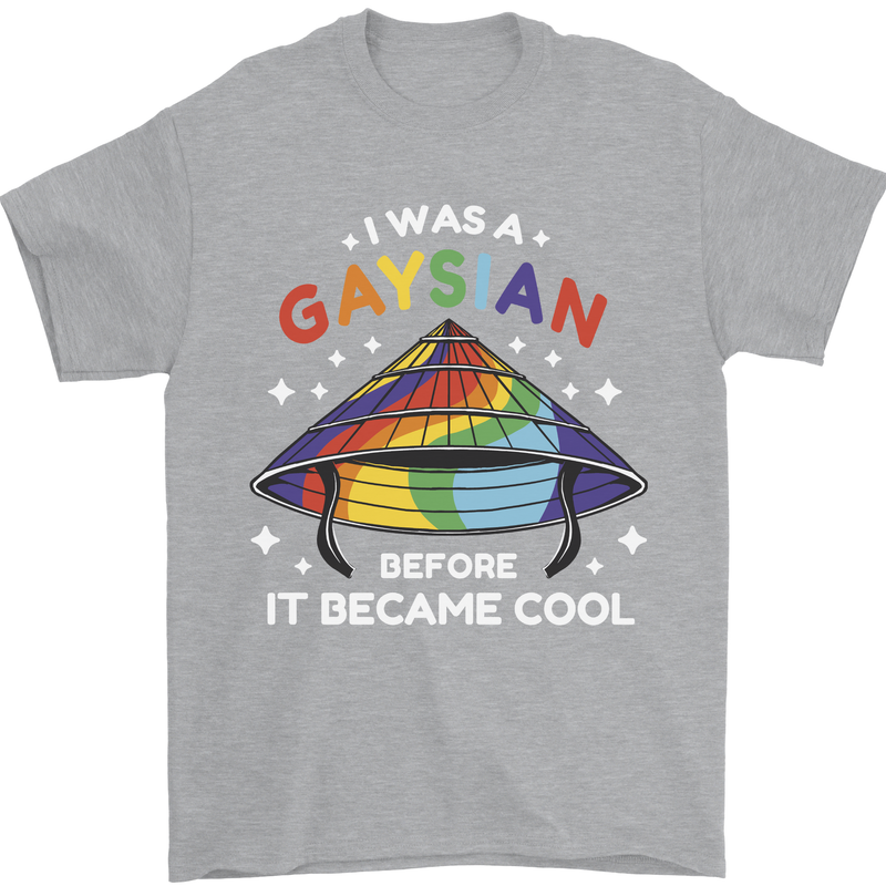 LGBT I Was a Gaysian Before it Came Cool Mens T-Shirt 100% Cotton Sports Grey