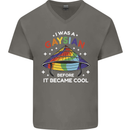 LGBT I Was a Gaysian Before it Came Cool Mens V-Neck Cotton T-Shirt Charcoal