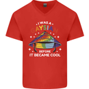 LGBT I Was a Gaysian Before it Came Cool Mens V-Neck Cotton T-Shirt Red
