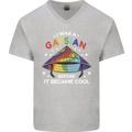 LGBT I Was a Gaysian Before it Came Cool Mens V-Neck Cotton T-Shirt Sports Grey