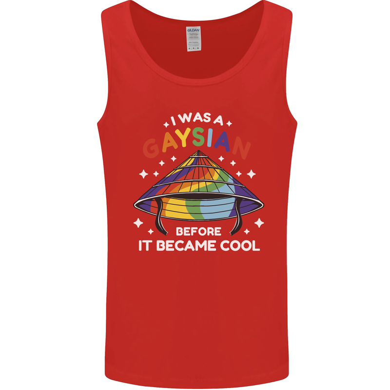 LGBT I Was a Gaysian Before it Came Cool Mens Vest Tank Top Red