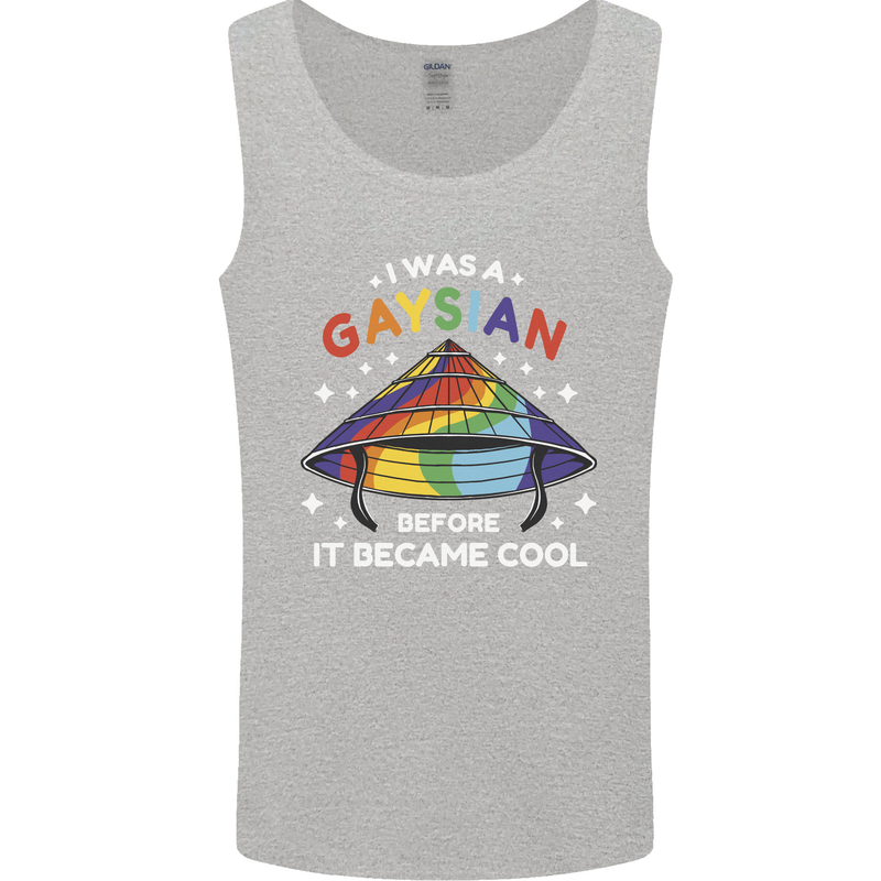 LGBT I Was a Gaysian Before it Came Cool Mens Vest Tank Top Sports Grey