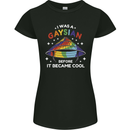 LGBT I Was a Gaysian Before it Came Cool Womens Petite Cut T-Shirt Black