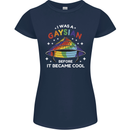 LGBT I Was a Gaysian Before it Came Cool Womens Petite Cut T-Shirt Navy Blue
