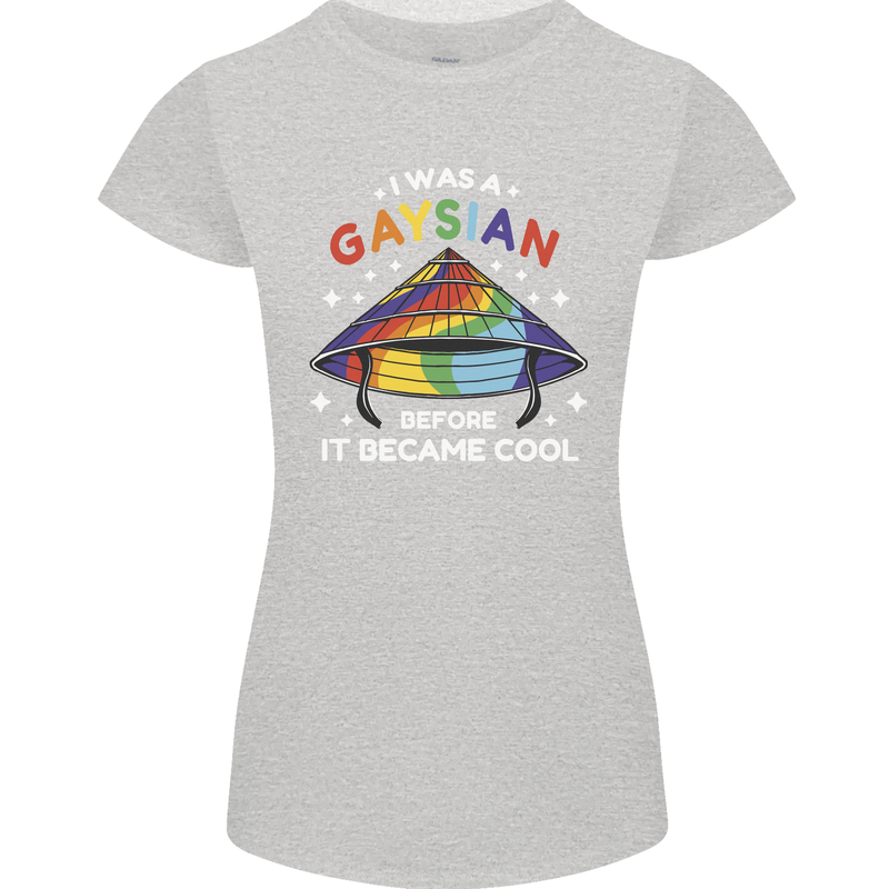 LGBT I Was a Gaysian Before it Came Cool Womens Petite Cut T-Shirt Sports Grey