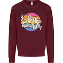 LGBT Im Gay Thats Why Pride Awareness Kids Sweatshirt Jumper Maroon