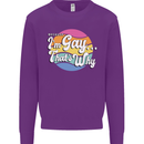 LGBT Im Gay Thats Why Pride Awareness Kids Sweatshirt Jumper Purple