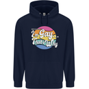 LGBT Im Gay Thats Why Pride Awareness Mens 80% Cotton Hoodie Navy Blue
