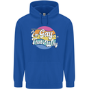 LGBT Im Gay Thats Why Pride Awareness Mens 80% Cotton Hoodie Royal Blue