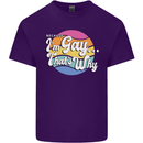 LGBT Im Gay Thats Why Pride Awareness Mens Cotton T-Shirt Tee Top Purple