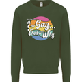LGBT Im Gay Thats Why Pride Awareness Mens Sweatshirt Jumper Forest Green