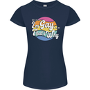 LGBT Im Gay Thats Why Pride Awareness Womens Petite Cut T-Shirt Navy Blue