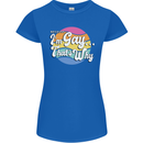 LGBT Im Gay Thats Why Pride Awareness Womens Petite Cut T-Shirt Royal Blue