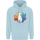 LGBT Kitsune Fox Gay Pride Childrens Kids Hoodie Light Blue