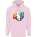 LGBT Kitsune Fox Gay Pride Childrens Kids Hoodie Light Pink