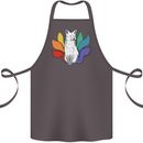 LGBT Kitsune Fox Gay Pride Cotton Apron 100% Organic Dark Grey