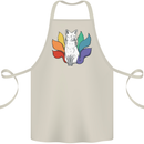 LGBT Kitsune Fox Gay Pride Cotton Apron 100% Organic Natural
