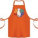 LGBT Kitsune Fox Gay Pride Cotton Apron 100% Organic Orange