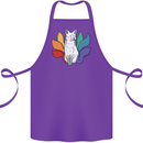LGBT Kitsune Fox Gay Pride Cotton Apron 100% Organic Purple
