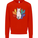 LGBT Kitsune Fox Gay Pride Kids Sweatshirt Jumper Bright Red
