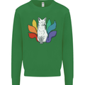 LGBT Kitsune Fox Gay Pride Kids Sweatshirt Jumper Irish Green