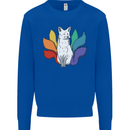 LGBT Kitsune Fox Gay Pride Kids Sweatshirt Jumper Royal Blue