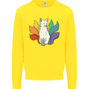 LGBT Kitsune Fox Gay Pride Kids Sweatshirt Jumper Yellow
