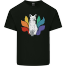 LGBT Kitsune Fox Gay Pride Kids T-Shirt Childrens Black