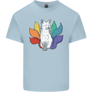 LGBT Kitsune Fox Gay Pride Kids T-Shirt Childrens Light Blue