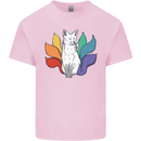 LGBT Kitsune Fox Gay Pride Kids T-Shirt Childrens Light Pink
