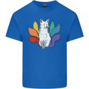 LGBT Kitsune Fox Gay Pride Kids T-Shirt Childrens Royal Blue