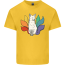LGBT Kitsune Fox Gay Pride Kids T-Shirt Childrens Yellow
