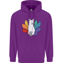 LGBT Kitsune Fox Gay Pride Mens 80% Cotton Hoodie Purple