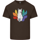 LGBT Kitsune Fox Gay Pride Mens Cotton T-Shirt Tee Top Dark Chocolate