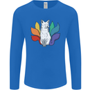 LGBT Kitsune Fox Gay Pride Mens Long Sleeve T-Shirt Royal Blue