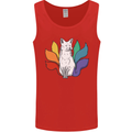 LGBT Kitsune Fox Gay Pride Mens Vest Tank Top Red