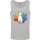 LGBT Kitsune Fox Gay Pride Mens Vest Tank Top Sports Grey