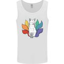 LGBT Kitsune Fox Gay Pride Mens Vest Tank Top White
